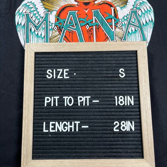 MANA Mexico Lindo Y Querido 2023 Tour Black T Shirt Mens Sz S New - Picture 5 of 5